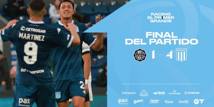 Racing goleó en Paraguay con aporte clave de Maxi Salas, en la mira de River