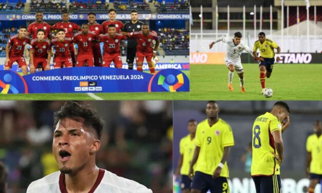 Colombia cayó derrotada mínimamente en su tercera presentación frente a La Selección Venezolana Masculina De Fútbol Sub-23 en El Campeonato Sudaméricano Preolímpico Sub-23 Venezuela 2024