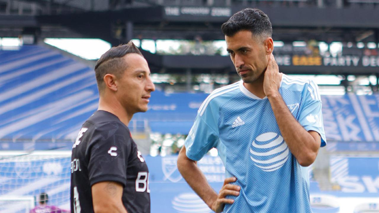 Guardado y Busquets participaron en el evento previo al Juego de Estrellas